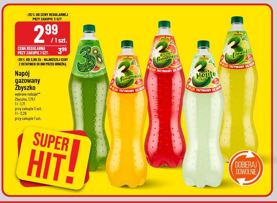 Napój Zbyszko 3 limonki Zbyszko (napoje) promocja