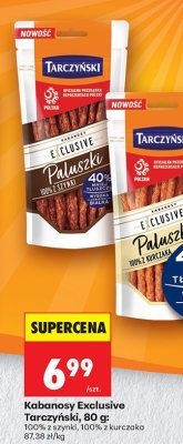 Kabanos Exclusive Tarczyński 100% z szynki 80g promocja w Biedronka