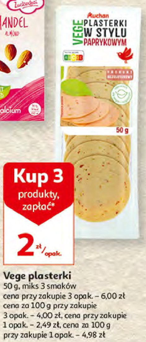 Plasterki w stylu salami Auchan różnorodne (logo czerwone) promocja