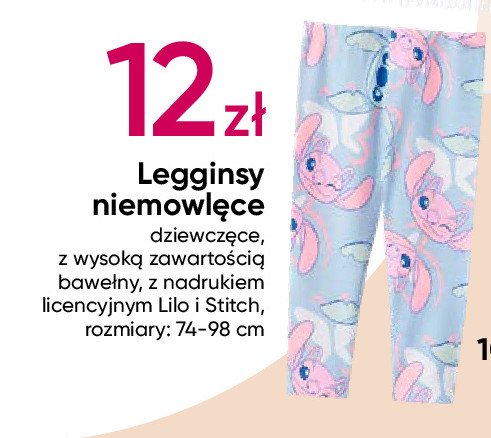 Legginsy niemowlęce dziewczęce lilo i stitch 74-98 cm promocja