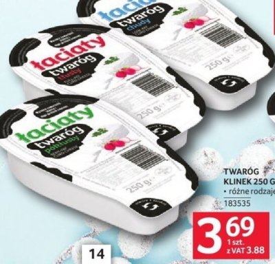 Twaróg klinek Łaciate 250g różne rodzaje promocja w Selgros