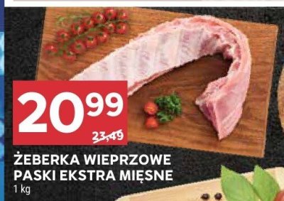 Żeberka wieprzowe paski ekstra mięsne promocja w Stokrotka