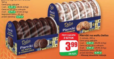 Pierniki na waflu w czekoladzie promocja w Dino