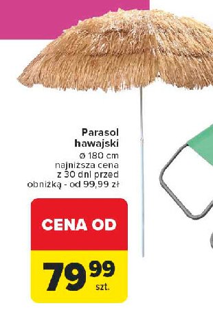 Parasol ogrodowy hawajski 180 cm promocja w Carrefour