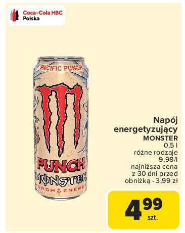 Napój energetyczny Monster energy pacific punch promocja w Carrefour Market