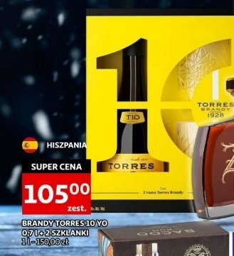 Brandy + szklanka TORRES 10 promocja
