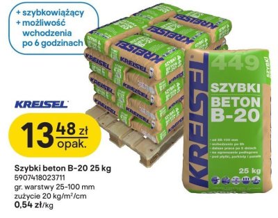 Szybki beton B-20 promocja w Castorama