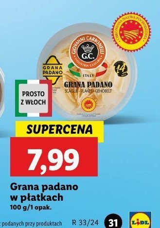 Ser grana padano w płatkach promocja