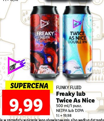 Piwo Funky fluid twice as nice promocja