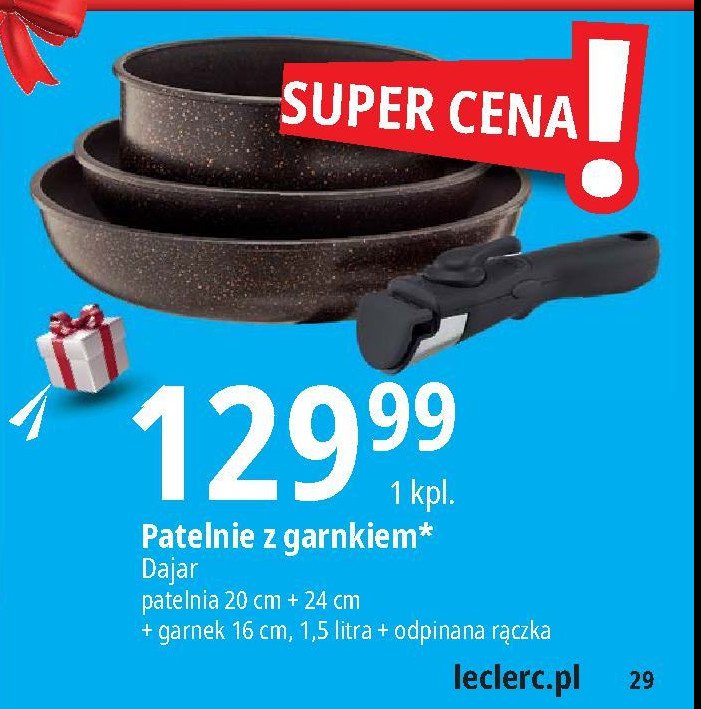 Zestaw pateni 20 cm + 24 cm + garnek 16 cm Dajar promocja