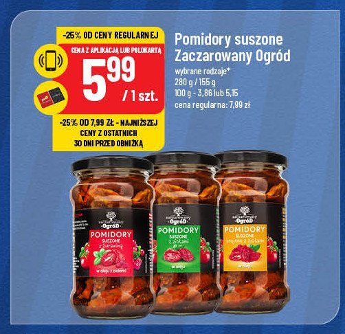 Pomidory suszone z ziołami Zaczarowany ogród promocja