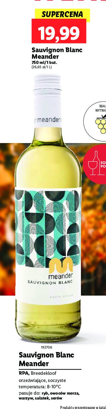 Wino Meander sauvignon blanc promocja