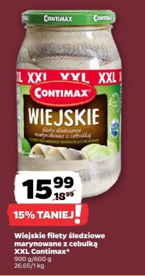 Wiejskie filety śledziowe marynowane z cebulką XXL Contimax promocja w Netto