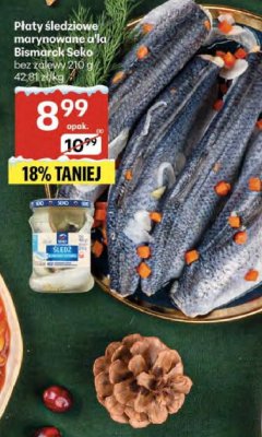 Płaty śledziowe marynowane a'la Bismarck Seko bez zalewy promocja w Delikatesy Centrum