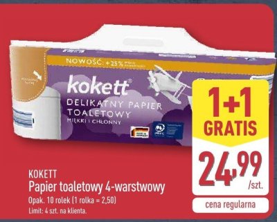 Papier toaletowy 4-warstwowy 10 rolek promocja w Aldi