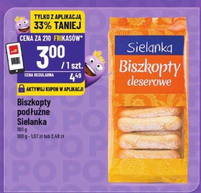 Biszkopt podłużne Sielanka 180 g promocja w POLOmarket