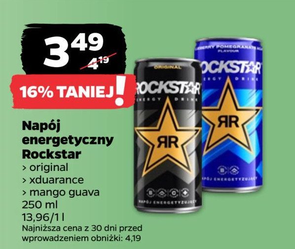 Napój energetyczny mango & guawa Rockstar energy drink promocja