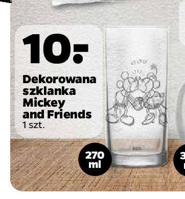 Szklanka dekorowana mickey and friends 270 ml promocja
