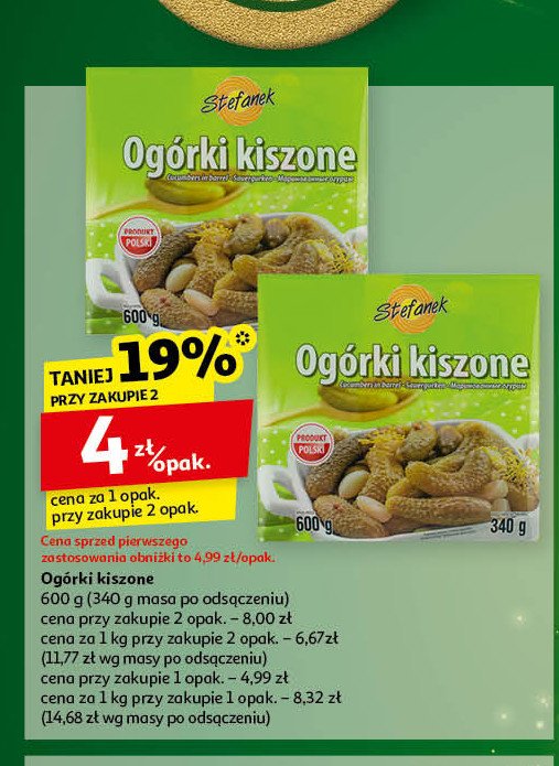 Ogorki kiszone Stefanek promocja