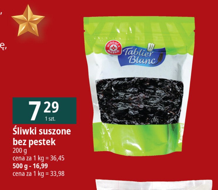 Śliwki suszone bez pestek Wiodąca marka tablier blanc promocja