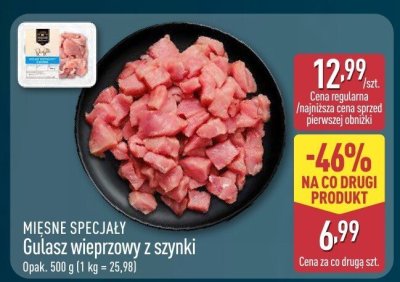 Gulasz wieprzowy z szynki  promocja w Aldi