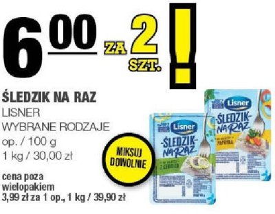 Śledzie na raz Lisner wybrane rodzaje promocja w SPAR