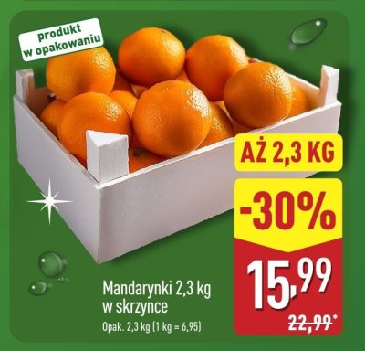Mandarynki 2,3 kg w skrzynce promocja w Aldi