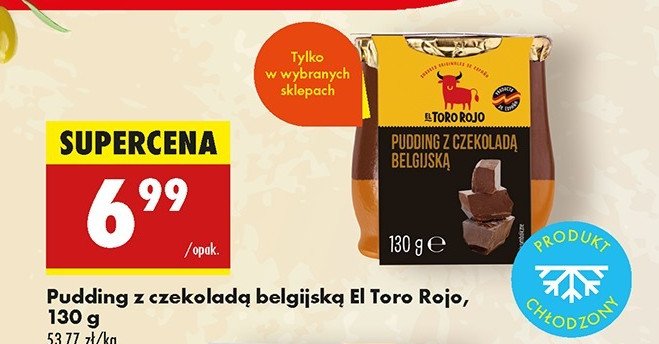 Pudding z czekoladą belgijską El toro rojo promocja w Biedronka