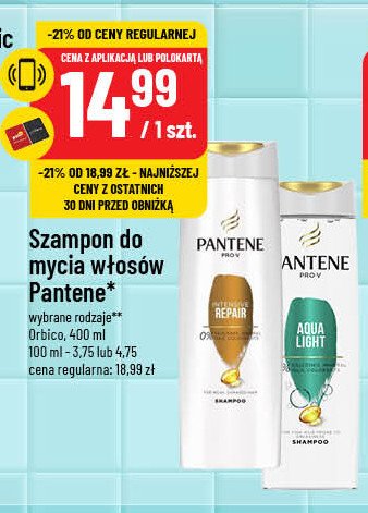 Szampon do włosów Pantene pro-v aqua light promocja w POLOmarket