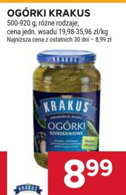 Ogórki Krakus promocja w Stokrotka