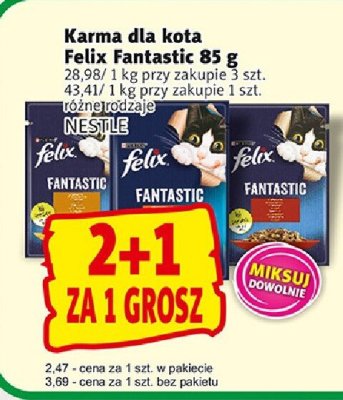 Karma dla kota Felix Classic różne rodzaje NESTLE promocja w Prim Market