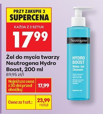 Żel do mycia twarzy Hydro Boost, 200 ml promocja w Biedronka