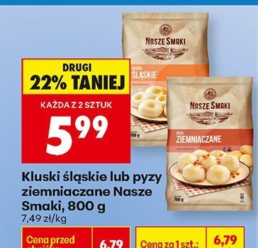 Pyzy ziemniaczane  800 g promocja w Biedronka