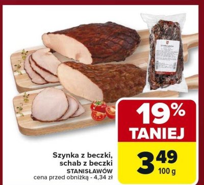 Szynka z beczki, schab z beczki STANISŁAWÓW promocja w Carrefour