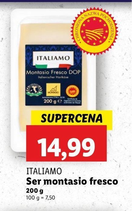 Ser montasio fresco Italiamo promocja