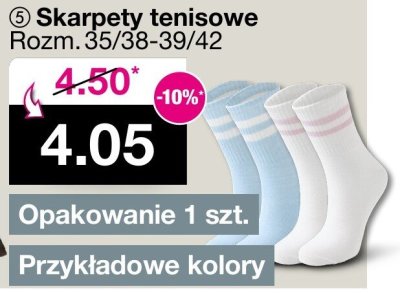 Skarpety tenisowe Rozm. 35/38-39/42 promocja w Woolworth