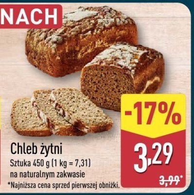 Chleb żytni promocja w Aldi