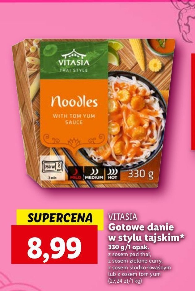 Makaron z sosem tom yum Vitasia thai promocja