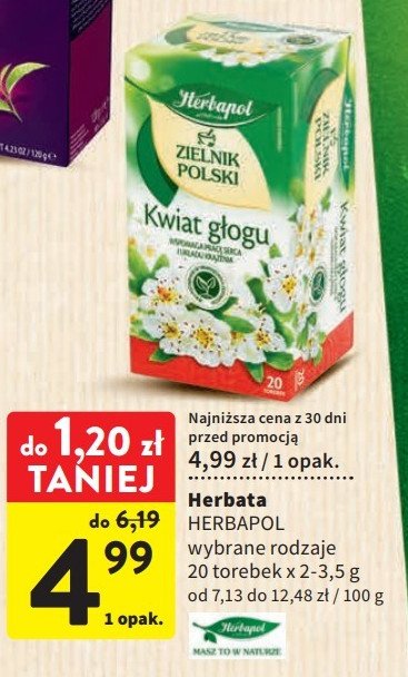 Herbatka kwiat głogu Herbapol zielnik polski promocja