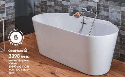 Wanna akrylowa Nakina promocja w Castorama