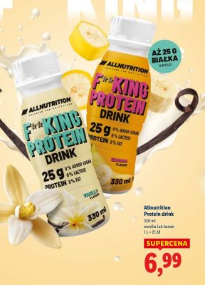 Protein drink Allnutrition banan promocja w Lidl