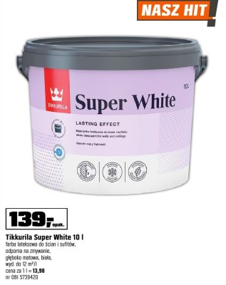 Farba Tikkurila Super White 10 l promocja w OBI