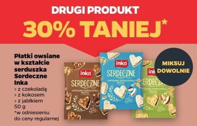 Płatki owsiane w kształcie serduszka z jabłkiem promocja w Netto