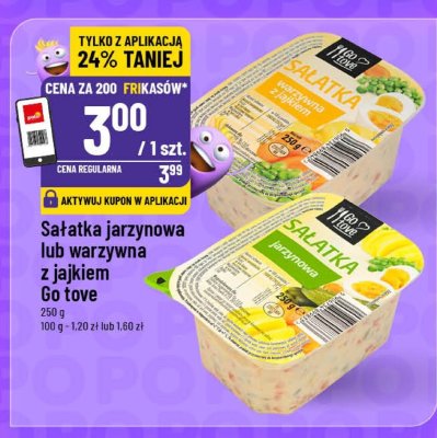 Sałatka jarzynowa lub warzywna z jajkiem Go tove promocja w POLOmarket