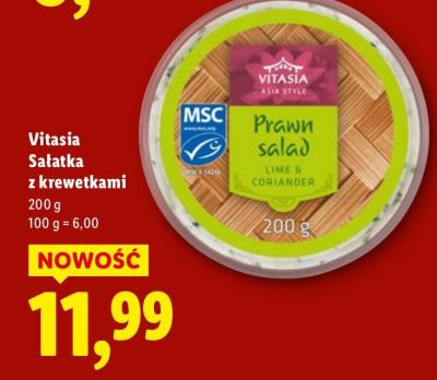 Sałatka z krewetkami Vitasia promocja w Lidl