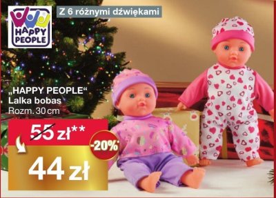 HAPPY PEOPLE Lalka bobas Rozm.30cm promocja w Woolworth