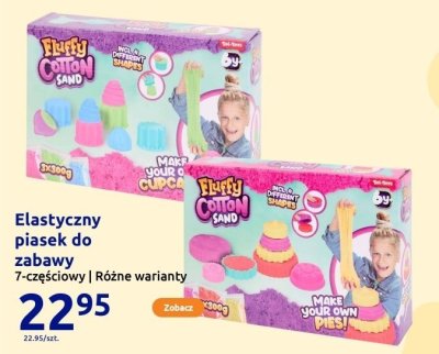 Elastyczny piasek do zabawy Fluffy Cotton Sand 7-częściowy - różne warianty promocja w Action