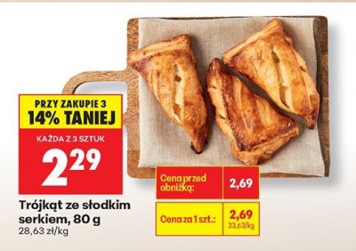 Trójkąt ze słodkim serkiem Biedronka promocja w Biedronka