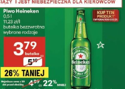 Piwo Heineken promocja w Delikatesy Centrum