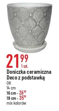 Doniczka deco z podstawką 14 cm Ok katarzyna ostrowska promocja